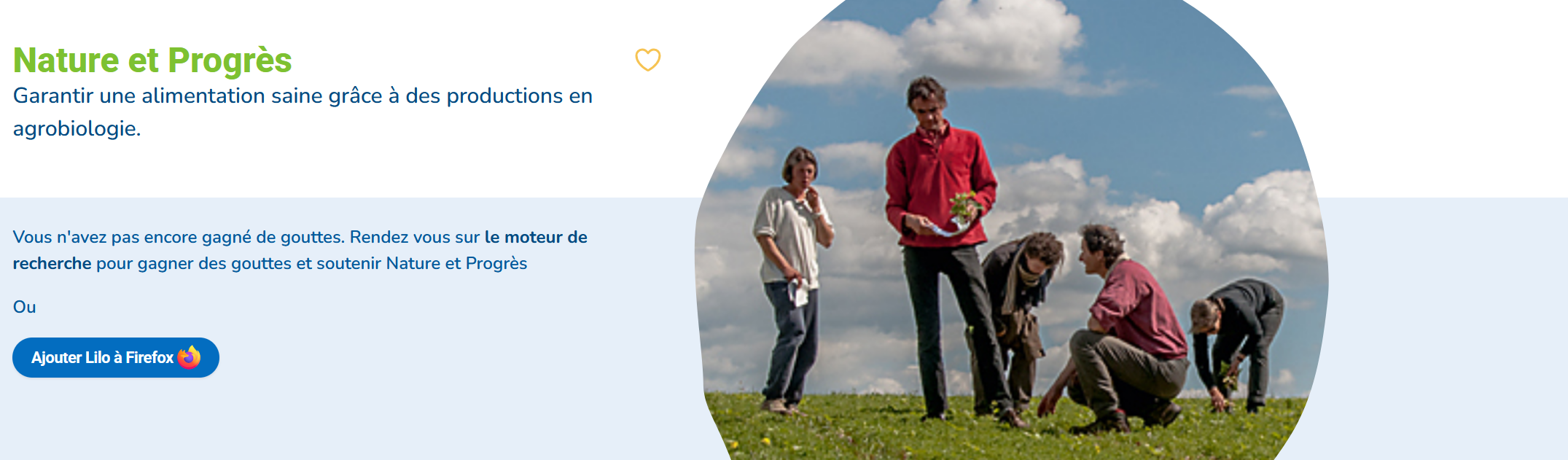 Soutenez Nature et Progr&egrave;s avec Lilo
Lien vers: https://www.lilo.org/nature-progres